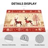 Christmas Elk Pattern Dish Drying Mats for Kitchen Counter Reversible
