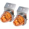 2-Pack Amber Watermelon Light with 45° Stainless Steel Mounting Brackets,