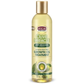 African Pride Aceite de crecimiento fortalecedor máximo antiroturas Olive Miracle 8.0 fl oz/8 fl.oz