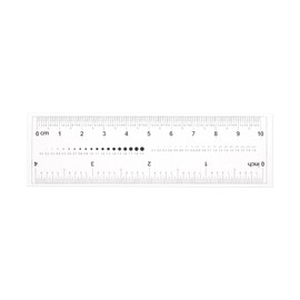 HARFINGTON Film Flexible Ruler 4 Inch 0.5mm Scale PET Plastic Covered Folding Straight Ruler Calibration Soft Ruler Measuring Tool for Factory, Transparent