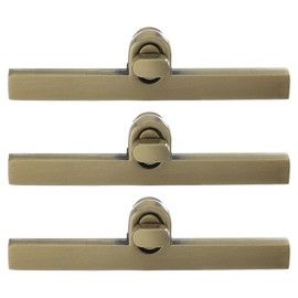 sourcing map 3Set Turn Lock Clasp, Press Lock Clasp Closure Twist Turn Locks Hardware Buckle Fasteners for Purse Leather Bag Handbag Making Accessories (97x10mm, Bronze)