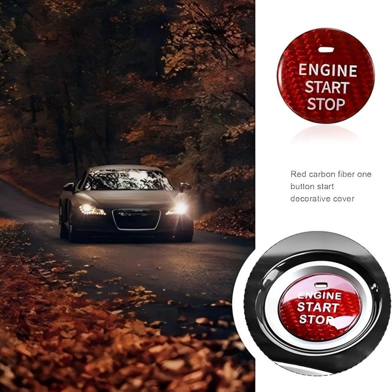 Auto Engine Start Stop Button,Power Ignition Switch Button Cover Sticker