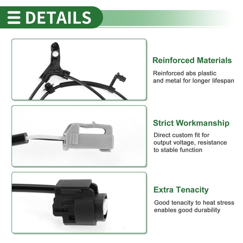 Motoforti ABS Wheel Speed Sensor ABS Sensor Anti-lock Braking System