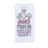 Kay Dee Designs Therapy Wine Embroidered Flour Sack Kitchen Towel,