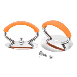 sourcing map 2pcs Universal Pot Lid Top Replacement Knob, Heat Resistant Stainless Steel Pan Lid Holding Handles Knob Grip for Kitchen Cookware Cover, Orange