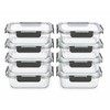 Glass Meal Prep Containers with Lids, Glass Food Storage Containers,