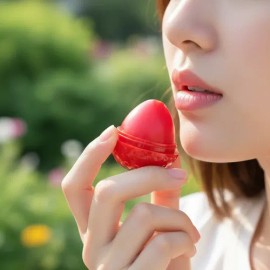 Bálsamo Hidratante De Labios Forma De Fresa Repara Y Humecta                                                                                          