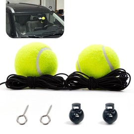 Downhill 2 PCS Garage Parking Aid, Garage Tennis Ball Parking Aid, Adjustable height Ball Parking Assist Kit, Garage Car Stop Indicator for Vehicles (Green)
