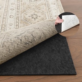 Deep Dream 1/4" Thick Felt and Natural Rubber Backing Rug Pad - Non Slip Carpet Gripper for 4 x 6 Ft Area Rugs - Protective Cushioned Pads for All Floors