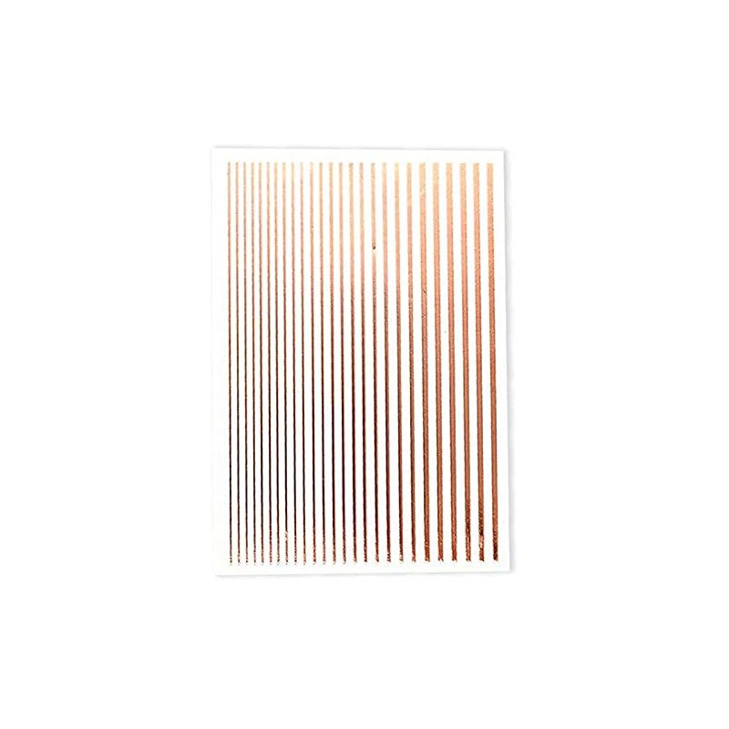 5 Flexible Stripes Sticker - Selbstklebende elastische Streifen in Gold,
