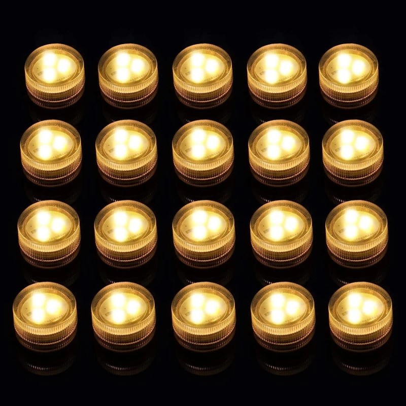 Mata Leon Mini Waterproof Battery LED TeaLight 20pcs 1.2" Battery