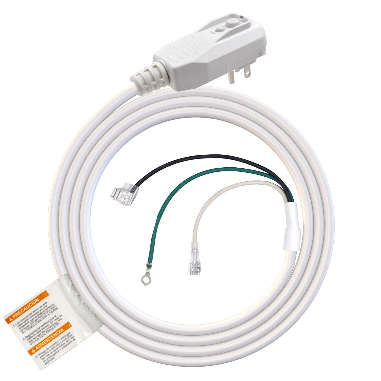 ELEGRP L15515 18AWG Gray LCDI Power Cord Plug for A/C Air Conditioner ...