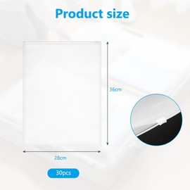 Aolso Baby Hospital Maternity Organiser Bags，30 Pcs 36 * 28cm Frosted Hospital Bag Organiser Pouches with Label,Newborn Essentials Reusable Plastic Ziplock Clothes Storage Pouches