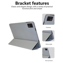 For Teclast T60 Plus 12 inch Tablet,Smart Case, Shockproof,Full Protection with Multi-Viewing Angles and Sleep/Wake Function,Grey