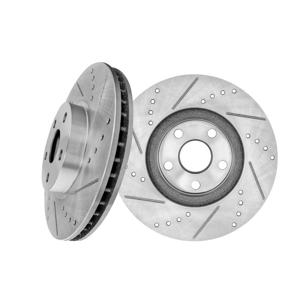 PM Auto Front 275mm Drilled Slotted Disc Brake Rotors Replacement