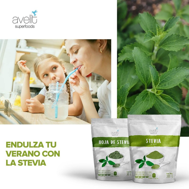 Avelit Superfoods | Stevia en Polvo Natural 200g | 100%