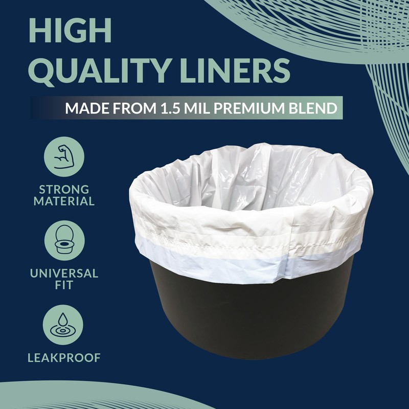 Reli. Bedside Commode Liners | Pack of 110 | Universal
