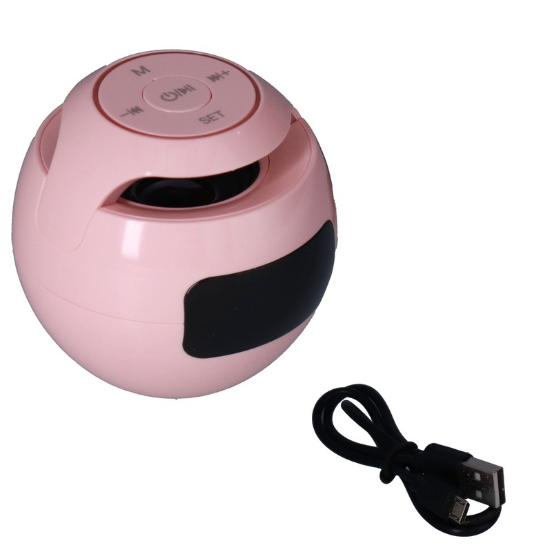 Multifunctional Bluetooth 5.0 Alarm Clock Speaker Rechargeable Ball Shape Portable