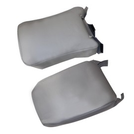 NLQR Middle Jump Seat Cover Replacement Bottom and Back Microfiber Leather Pewter Gray Compatible with Chevy Silverado GMC Sierra 1999-2007
