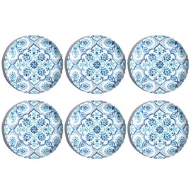 Abode Homewares Palazzo Mosaic Melamine Salad Plates, Set of 6, 8.5"
