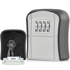Diyife Key Safe with 4-Digit Combination Code, Waterproof, High Performance Combination Key, Safe Storage Lock Box for Home, Garages, School, Replacement House Keys (Wall Mounting)