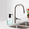 UHEY HOME Glass Hand Soap Dispenser Bathroom, 9.3oz Refillable Liquid