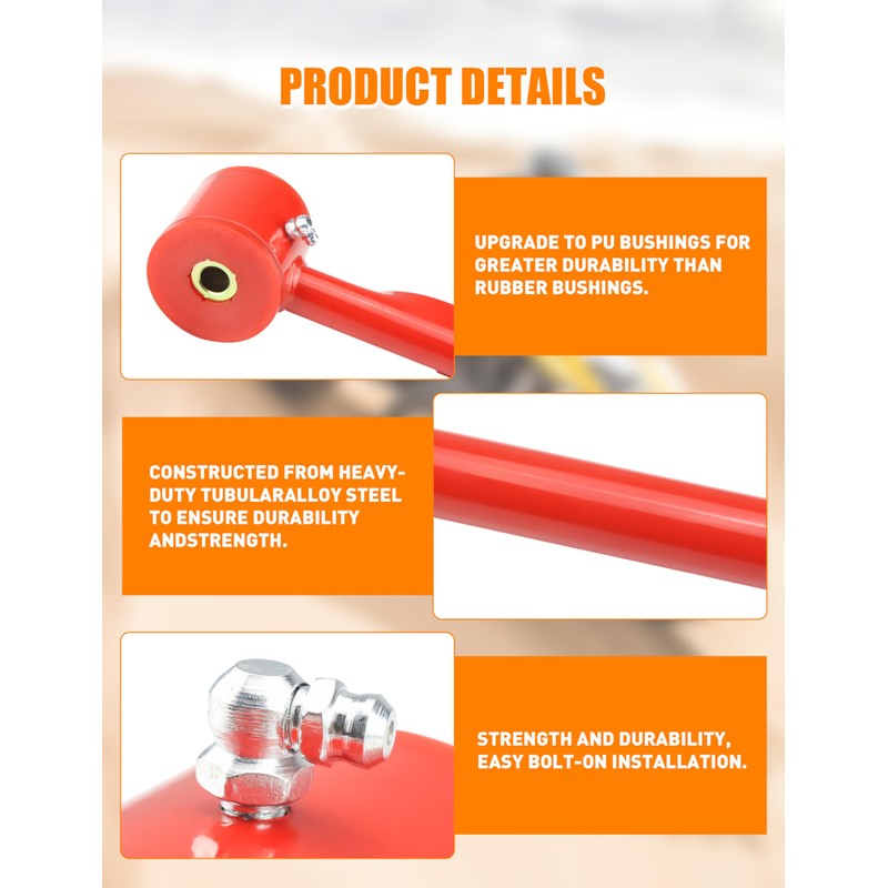 4 pc Rear Upper & Lower Control Arms Kit – Fits