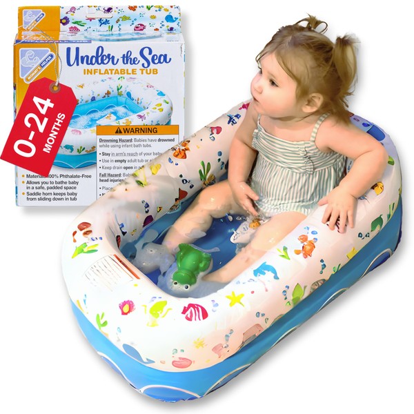 Mommy's Helper | Inflatable Under The Sea Baby Bathtub, Collapsible