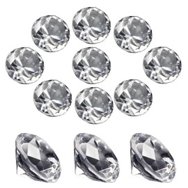 100 piezas de diamantes acrílicos transparentes de 1 pulgada para mesa de boda, confeti para rellenos de jarrones, decoración floral, decoraciones de despedida de soltera, centros de mesa del hogar, exhibición de velas (transparente)