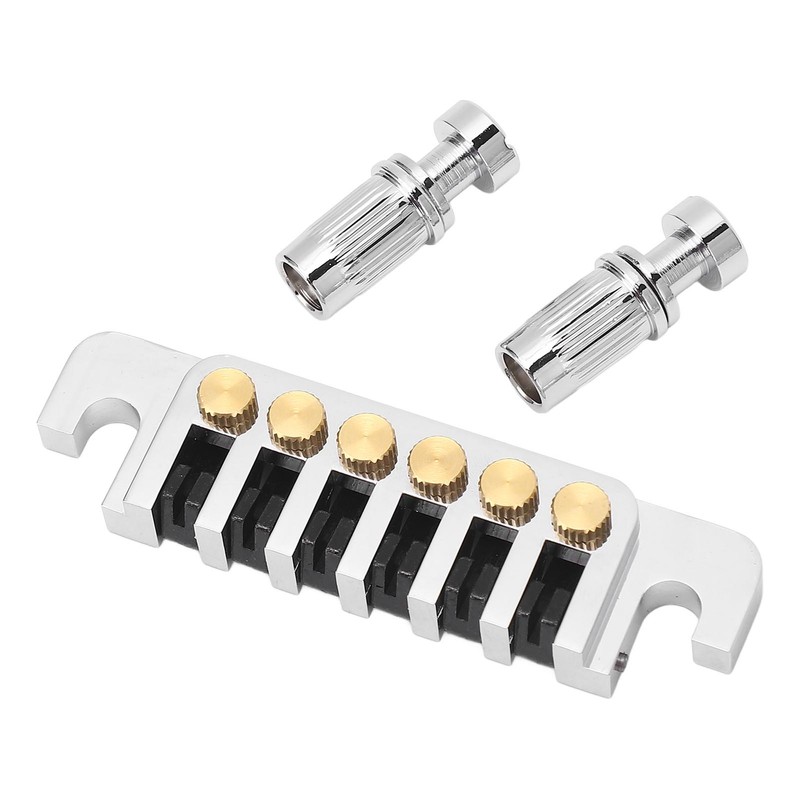 Guitar Bridge Tailpiece Reversible Wrap Around Saddle Bridge Stop Tailpiece