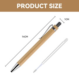 Elektheim Pack of 10 Wooden Ballpoint Pens Gifts Lucky Charm Pen for Colleagues Students Farewell Students Retractable Ballpoint Pen Motivation Colleague Gift for Teachers Employ