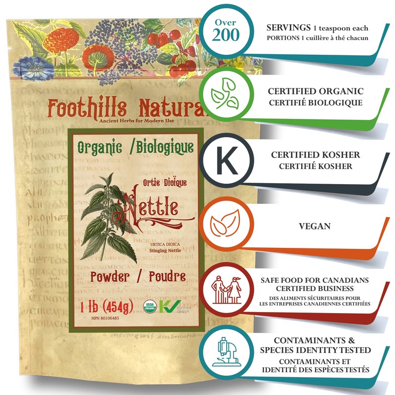 Foothills Naturals Nettle Powder Organic - 1 Pound