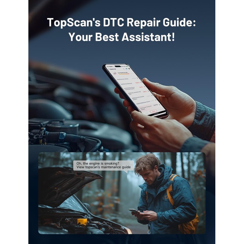 TOPDON TopScan Lite OBD2 Scanner Bluetooth, Bi-Directional Scanner Wireless All
