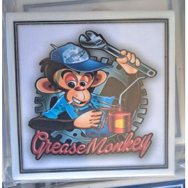 Grease Monkey Ceramic Coasters-Set of 4