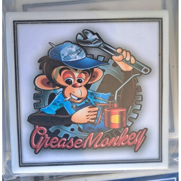 Grease Monkey Ceramic Coasters-Set of 4