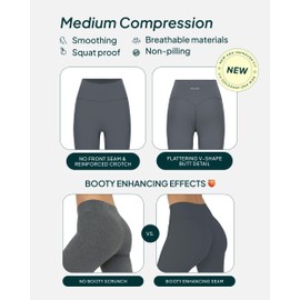 PAVOI ACTIVE Buttery Soft Leggings | Yoga Pilates High Waisted Full Length Gym Workout Leggings Women | FlexFlow | X-Small, Thunder, 25"