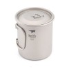 Keith titanium cup with pliable handle and lid Ti3211