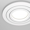 MAYTONI DECORATIVE LIGHTING Recessed Downlight Flat Aluminium White 1-Bulb Swivelling