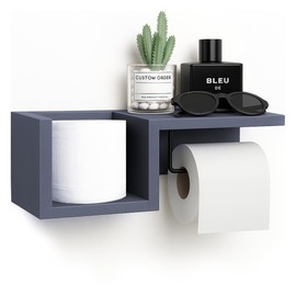 Wooden Toilet Holder (Grey)
