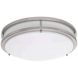 Universal Lighting and Decor Zare Brushed Nickel 14" Wide Modern Flushmount LED Ceiling Light