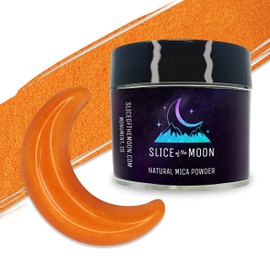 Slice of the Moon | Orange Natural Mineral Mica Powder, 0.42oz (12g) | for Personal or Professional Use - Cosmetics, Epoxy Resin Projects, Nail Polish, Soaps, Bath Bombs, and Art Projects
