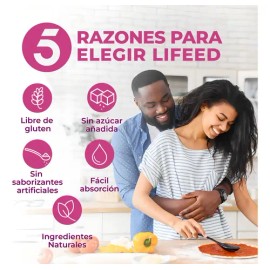 Suplemento Multivitamínico LIFEED5 de Biotina y Colágeno para Piel, Cabello y Uñas con Vitaminas E, B5 y Zinc, 120 Cápsulas                           
