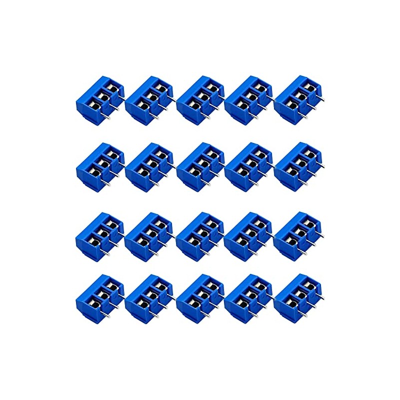 20 Pcs 3Pin 5.08mm Pitch PCB Mount Screw Terminal Block