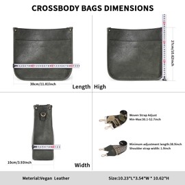 Caitina Crossbody Bag For Women Vegan Leather Hobo Handbag Designer Crossbody Bucket Bag Purses For Women with 2 Adjustable Strap(Armygreen)