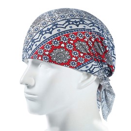 Qianmome Durag - Gorro de algodón para motociclista, diseño de calavera, Transpirable: 4 piezas estilo W, M