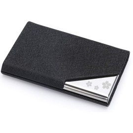 Xsimant Business Card Holder, No Bent Corners, Men's Business Card Case, Pattern, Magnetic Closure, Open and Close in 1 Second, Business