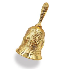 Hourwof Metal Wedding & Christmas Bells - Decorative Service Call Bell, Gold