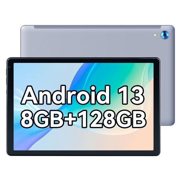 Cheerjoy Tablet 10 Inch Android 13 Octa-Core Tablet, 8GB (4+4 Expansion) + 128GB (TF 1TB Extendable), Tablet with Bluetooth 5.0, 5G + 2.4G WIFI, 5MP+8MP Dual Camera, 5000mAh, 2 Speaker Tablet PC, Japanese Instruction Manual Included (Gray)