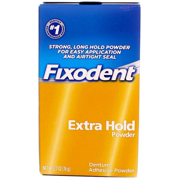 Fixodent Extra Hold Denture Adhesive Powder, 2.7 Ounce