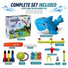 Shark Water Sprinkler Toy, 4-in-1 T Ball Splash Game for